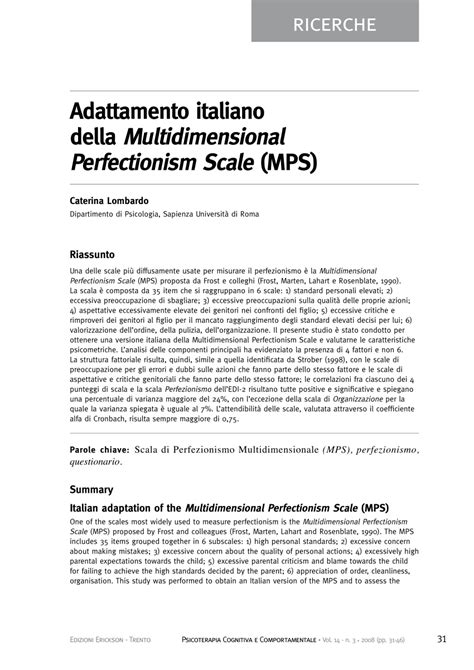 qualità psicometriche mcm 3 adattamento italiano